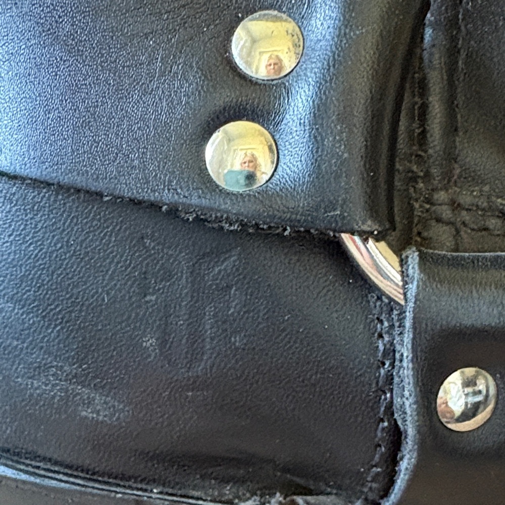 Frye Women’s Black Leather Harness Boots Size 8.5 - Picture 2 of 14
